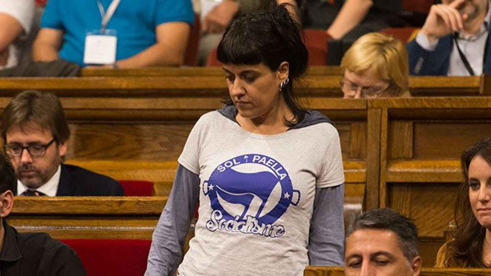 La exdiputada de la CUP Anna Gabriel, en el Parlament / EFE