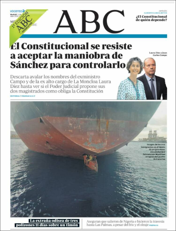 Portada de 'Abc' de 30 de noviembre de 2022 / kiosko.net