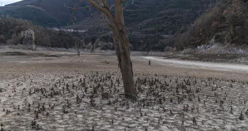 Pantano de Baells, en Berguedà, este mes de febrero / Lorena Sopêna - Europa Press