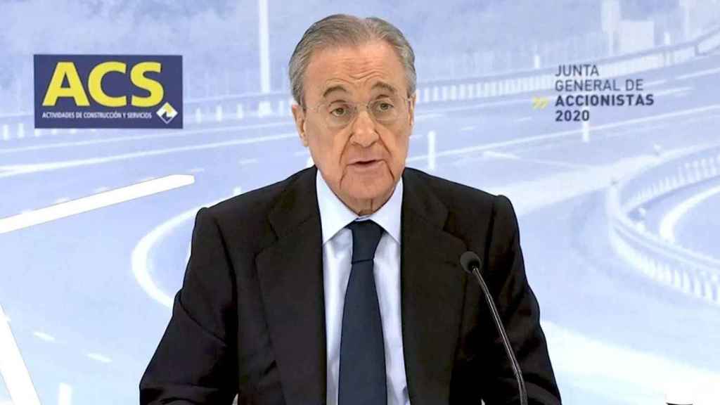 El presidente de ACS, Florentino Pérez, en la junta de accionistas de la compañía / EP