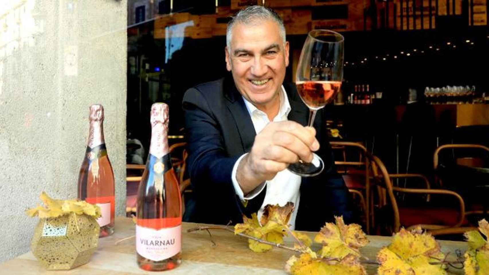 Damià Deàs, gerente del cava 'premium' Vilarnau (González Byass) en el hotel Ohla, donde está el restaurante Caelis de Romain Fornells / CG