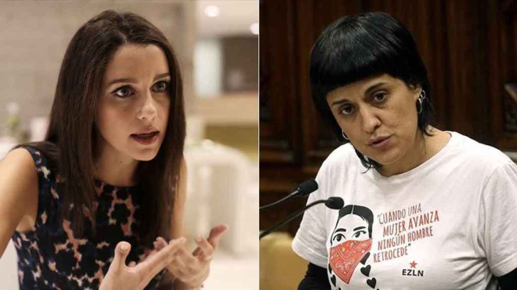 Inés Arrimadas (izquierda), líder de Ciutadans, y Anna Gabriel (derecha), la cara visible de las CUP.