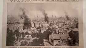 Los orígenes de la fotografía documental. Fotografía de una impresión original sobre papel publicada el 28 de agosto de 1909 en La actualidad. Fotógrafo Castellà Fotograbado. Fundació Ferrer i Guàrdia