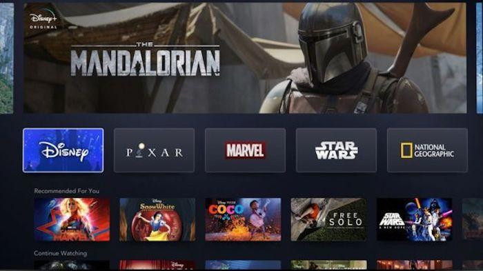 El menú de Disney+, la nueva plataforma de streaming / THE WALT DISNEY COMPANY