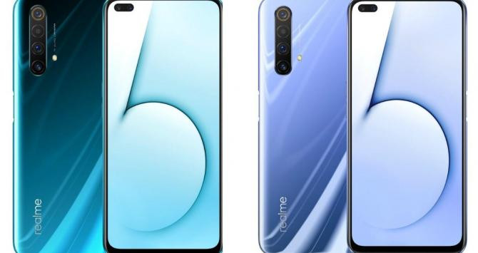 Realme X50 y sus dos versiones, el 'Polar Blue' y el 'Glacier Silver' / REALME