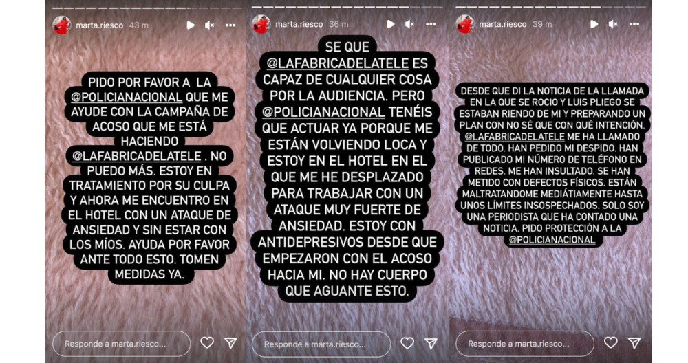 Historias de Marta Riesco en Instagram / @marta.riesco