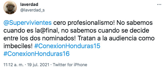 Publicación de un usuario / TWITTER