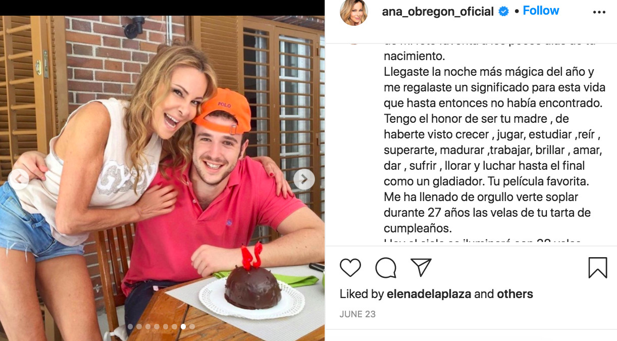 Aless Lequio celebrando su 24 aniversario con su tarta de cumpleaños favorita / INSTAGRAM