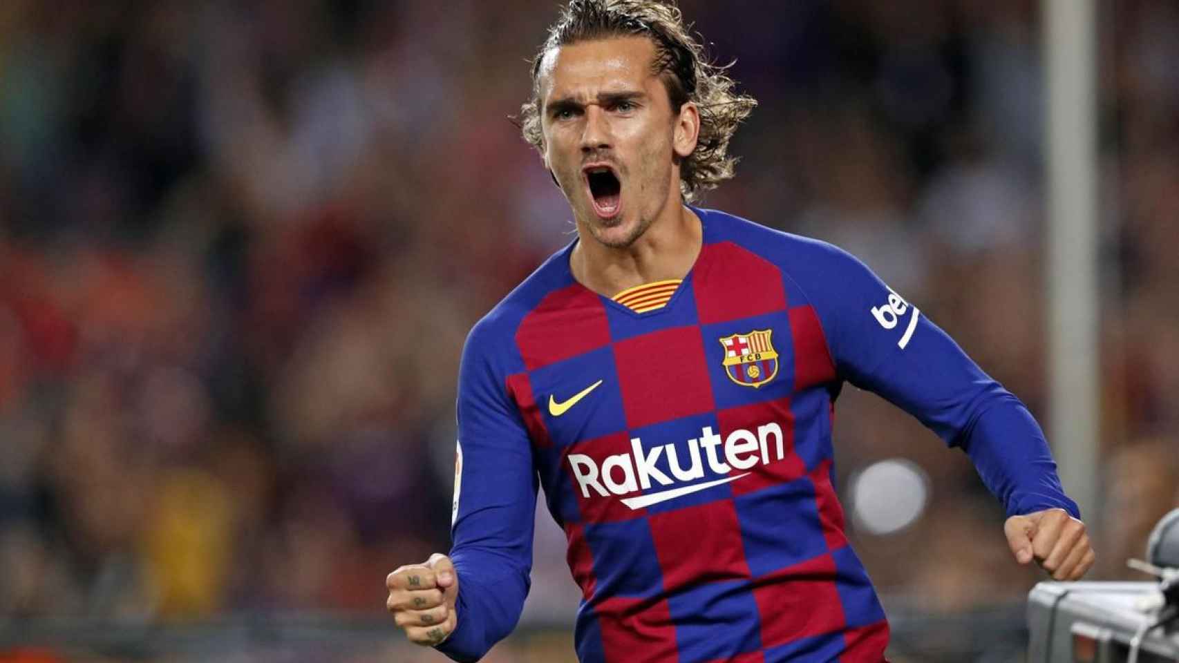 Griezmann, uno de los culés más entusiastas con los éxitos del Barça / EFE