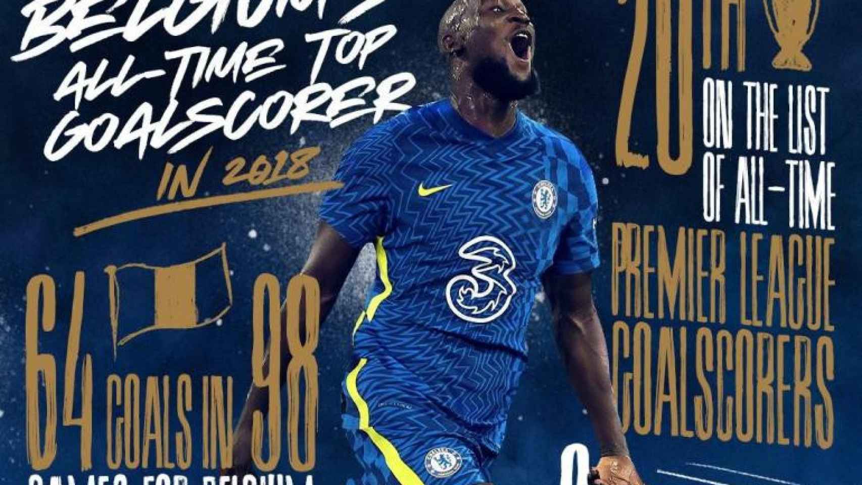 Montaje de bienvenida que el Chelsea ha dedicado a Romelu Lukaku / Redes