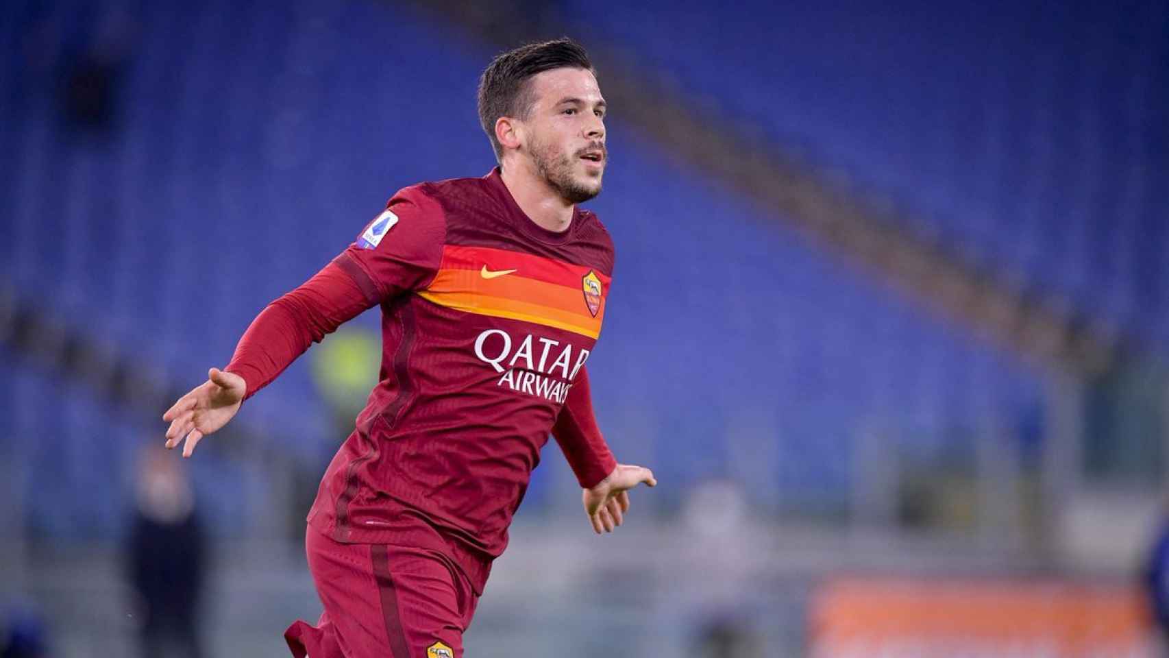 Carles Pérez, celebrando su gol con la Roma | EFE