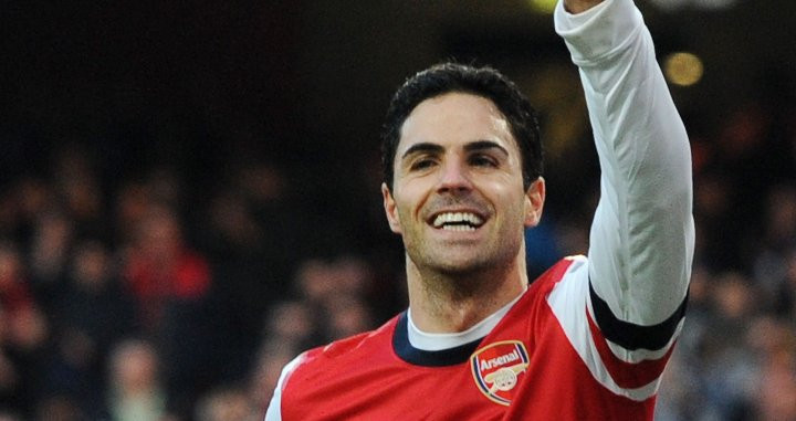 Mikel Arteta celebra un gol en su etapa con el Arsenal / EFE