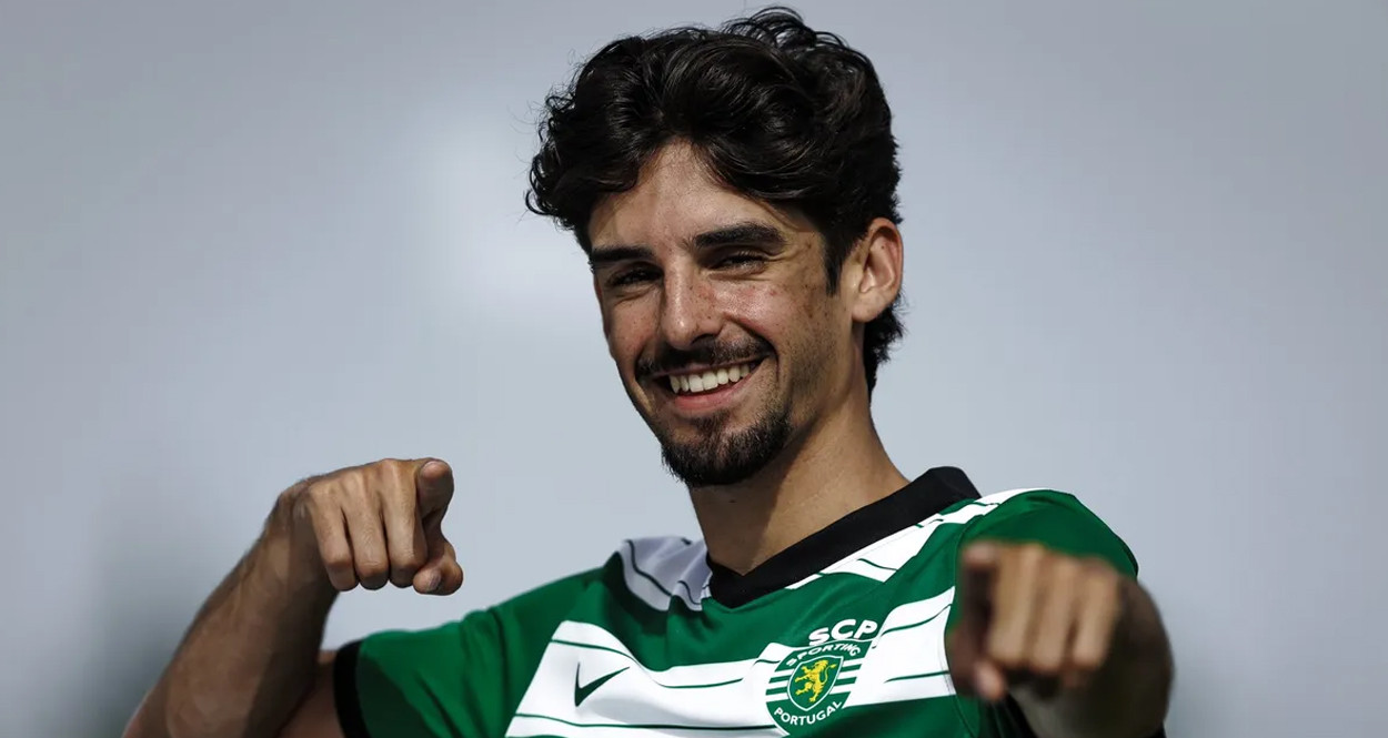 Francisco Trincao, en su presentación oficial con el Sporting de Lisboa / SPORTING