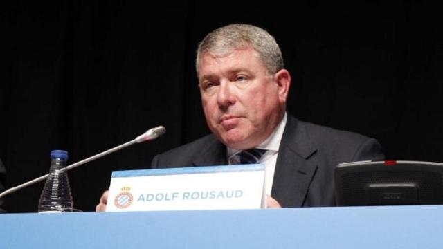 Adolf Rousaud en una asamblea del RCD Espanyol / Redes