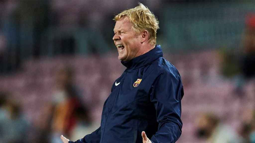 Ronald Koeman, durante un partido del Barça de esta temporad / EFE