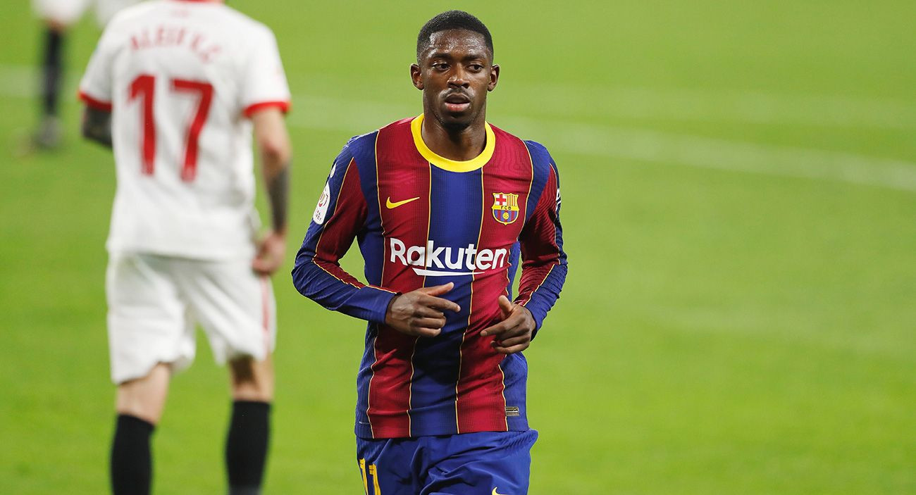 Dembelé, cerca de renovar su contrato con el Barça de Laporta | EFE