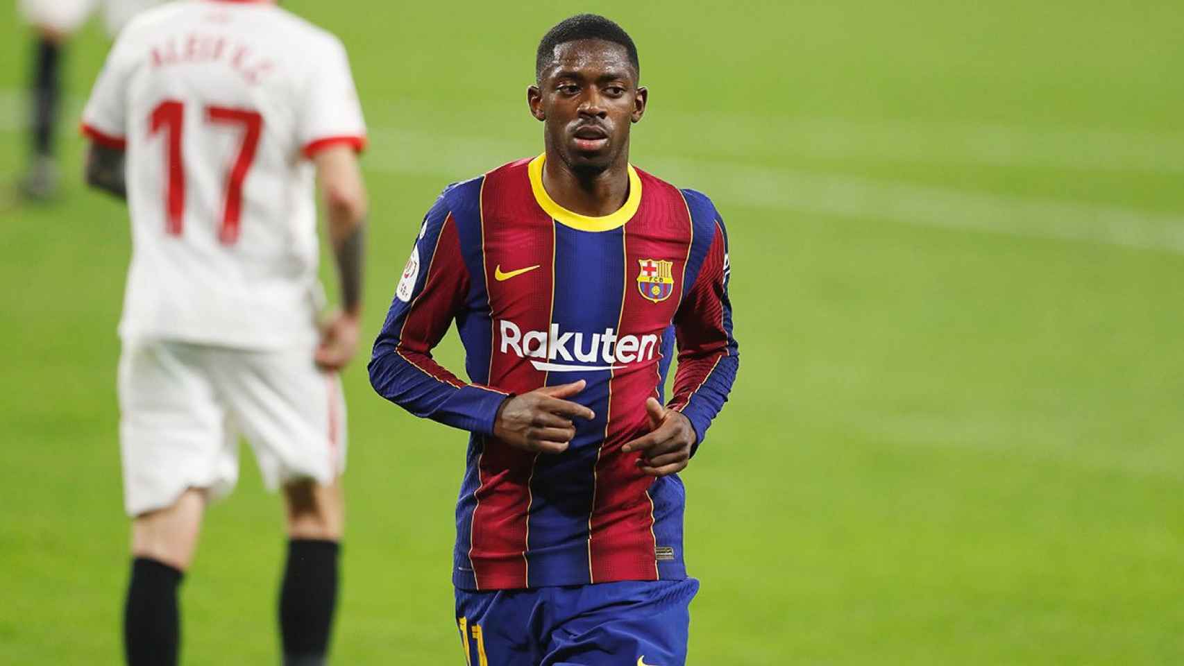 Dembelé, cerca de renovar su contrato con el Barça de Laporta | EFE