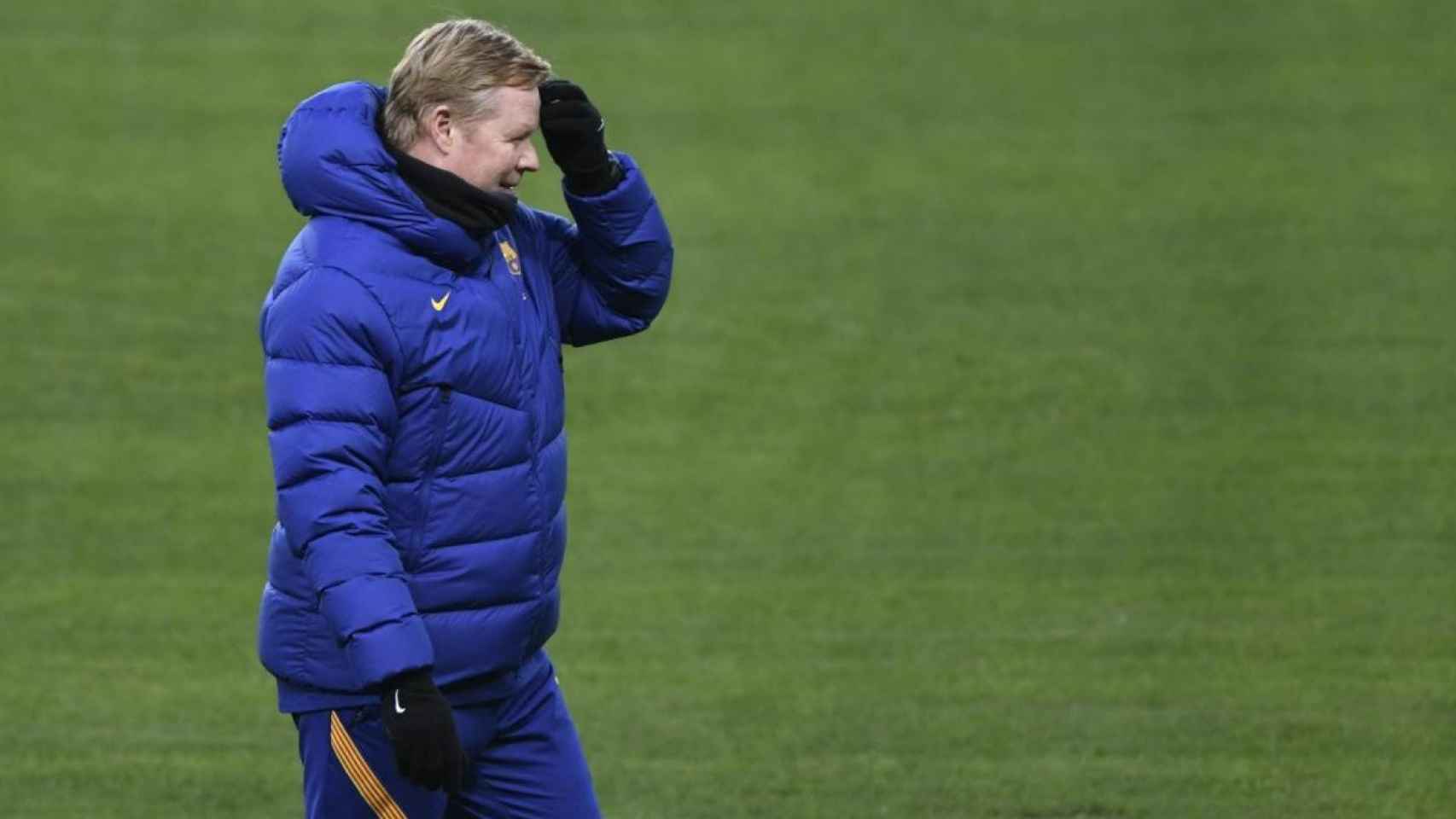 Koeman, en un entrenamiento del Barça | EFE