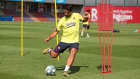 Suárez en un entrenamiento del Barça / FCB