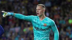 Ter Stegen da instrucciones en el partido ante el Getafe | EFE