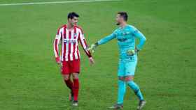 Neto después del partido contra el Atlético de Madrid / EFE