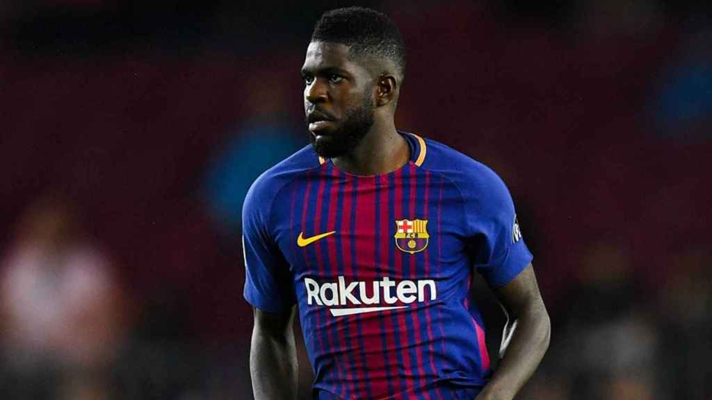 Samuel Umtiti jugando con el FC Barcelona / EFE