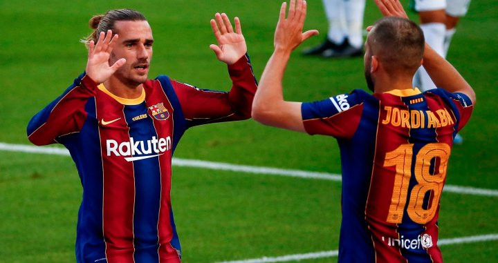 Griezmann, celebrando un gol con Jordi Alba | EFE