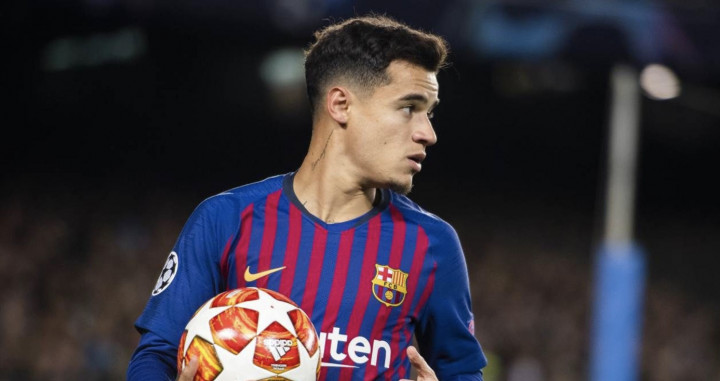 Una foto de Philippe Coutinho durante el partido contra el Olympique de Lyon / FCB