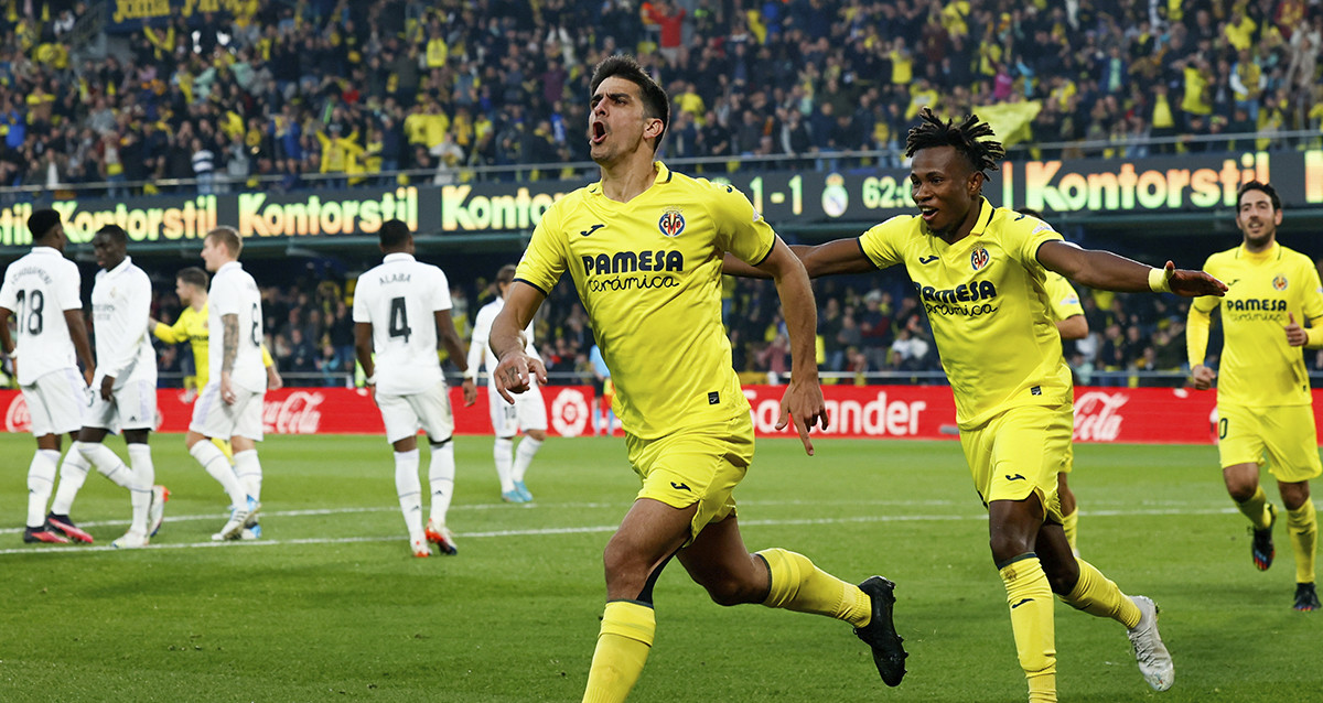 Gerard Moreno anota el gol del triunfo del Villarreal contra el Real Madrid / EFE