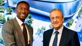 David Alaba y Florentino Pérez el día de la presentación oficial del futbolista austriaco / Real Madrid