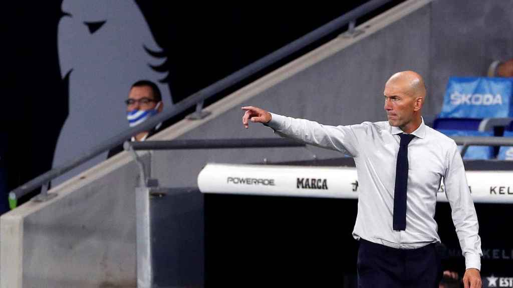 Zidane en el partido contra el Espanyol / EFE