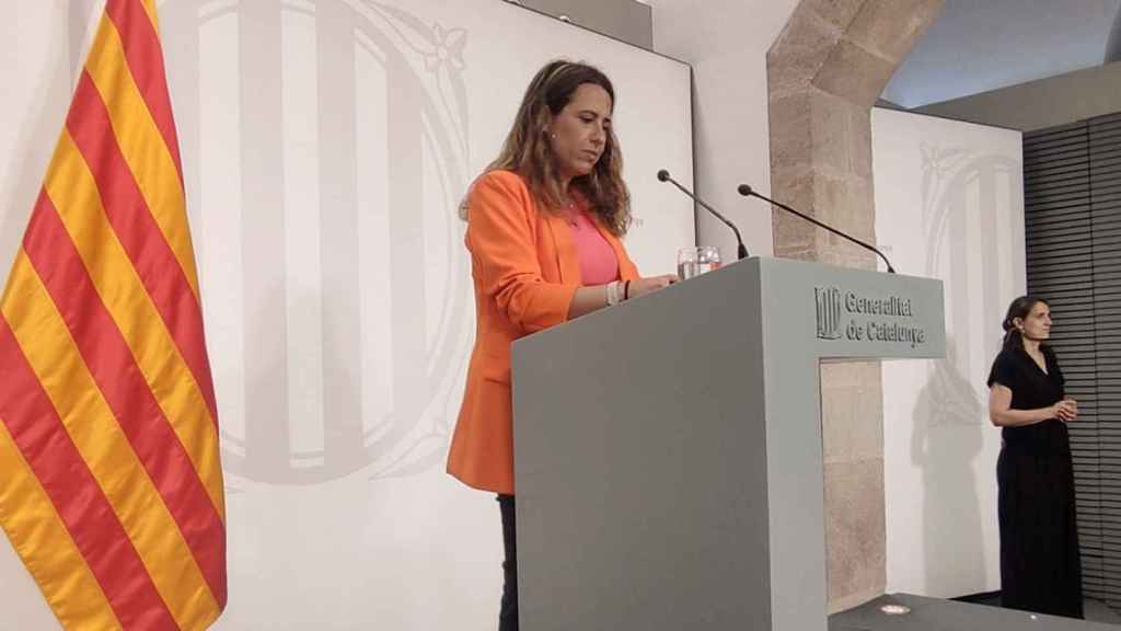 La portavoz del Govern, Patrícia Plaja, en la rueda de prensa posterior al Consell Executiu de este martes / CG