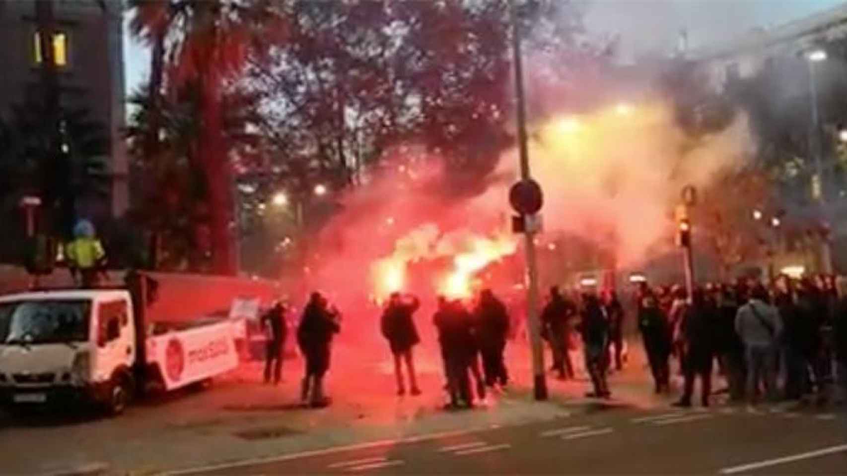 Manifestación de Mossos d'Esquadra ante la sede de la Consejería de Interior / CG