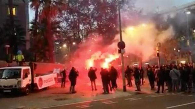 Manifestación de Mossos d'Esquadra ante la sede de la Consejería de Interior / CG