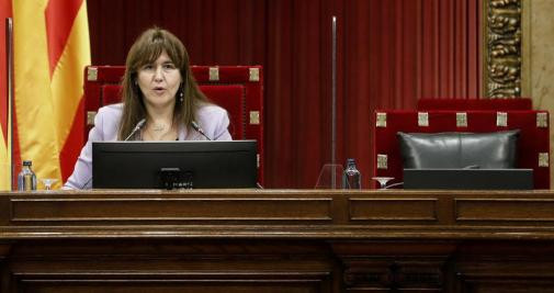 La presidenta del Parlament, Laura Borràs, en una sesión de control / EFE