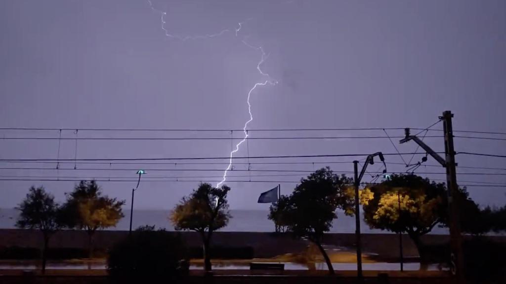 La tormenta eléctrica sobre Malgrat de Mar