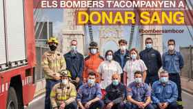 Cartel de la campaña en la que los Bomberos y el Banco de Sangre pretenden lograr 5.000 donaciones antes de Semana Santa / BOMBEROS DE LA GENERALITAT