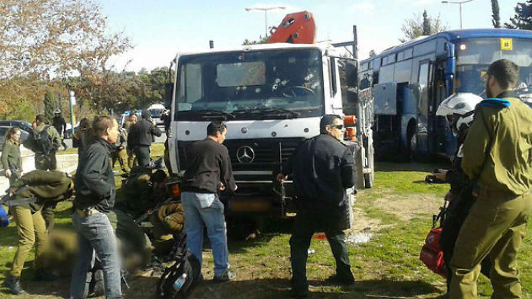 Imagen del camión utilizado en el atropello de Jerusalén / CG