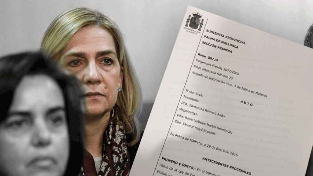 La Audiencia de Palma de Mallorca ha decidido mantener en el banquillo de los acusados a la infanta Cristina.