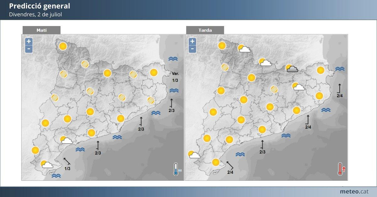 Predicción general para el 2 de julio en Cataluña / METEOCAT