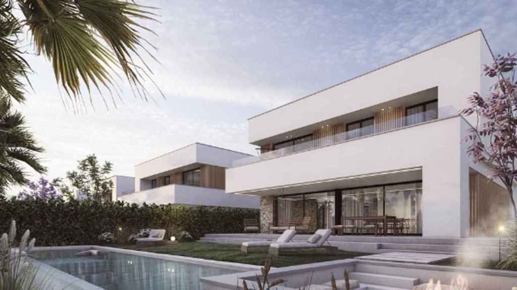 Imagen de las villas que construirá AX Partners en Cala Blanca, en Sitges / Cedida