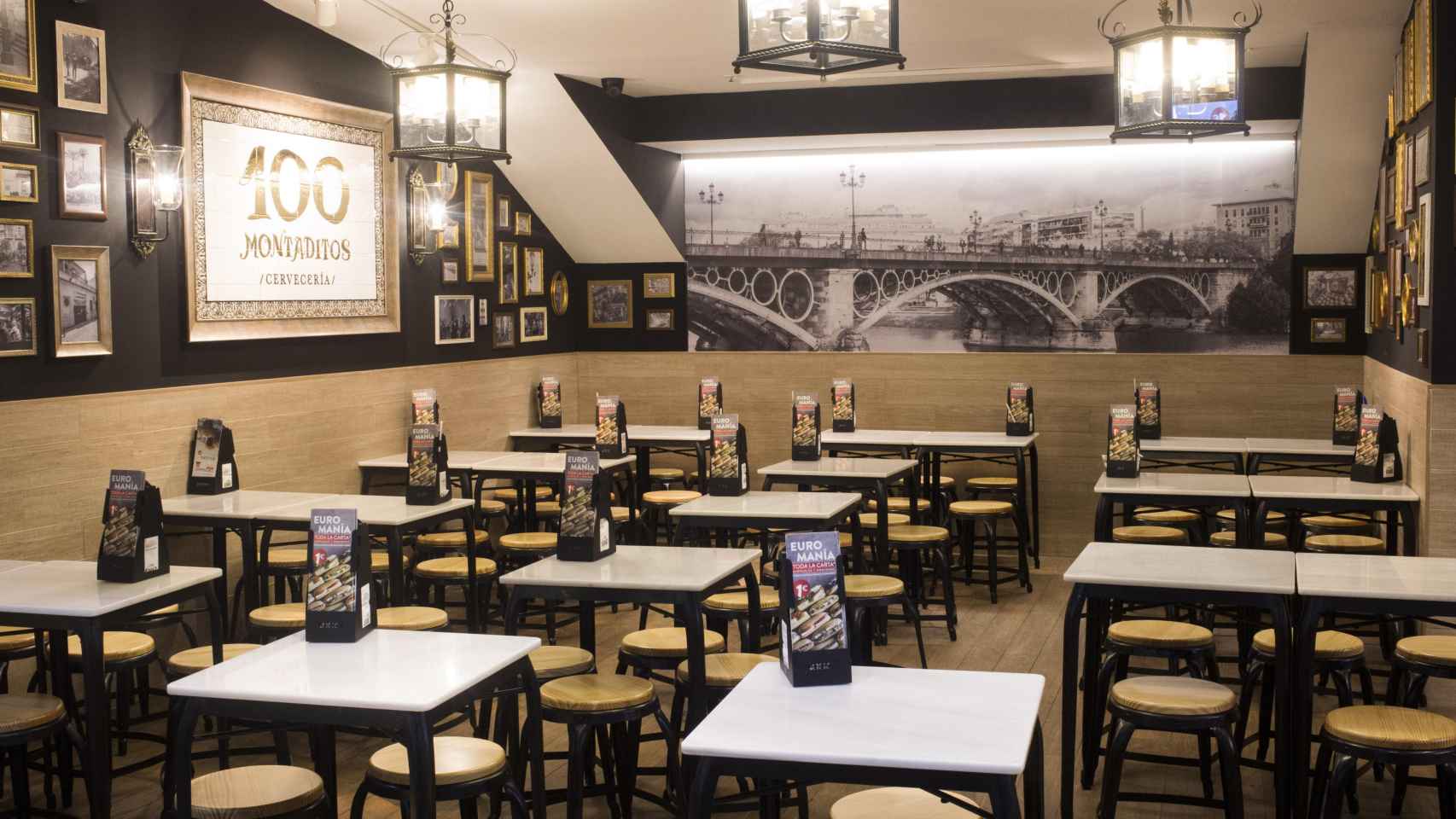 Imagen del interior de un local de '100 Montaditos': Restalia ayuda a sus franquicias ante los efectos de ómicron / RESTALIA