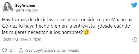 La frase lapidaria que ha indignado a los críticos / TWITTER