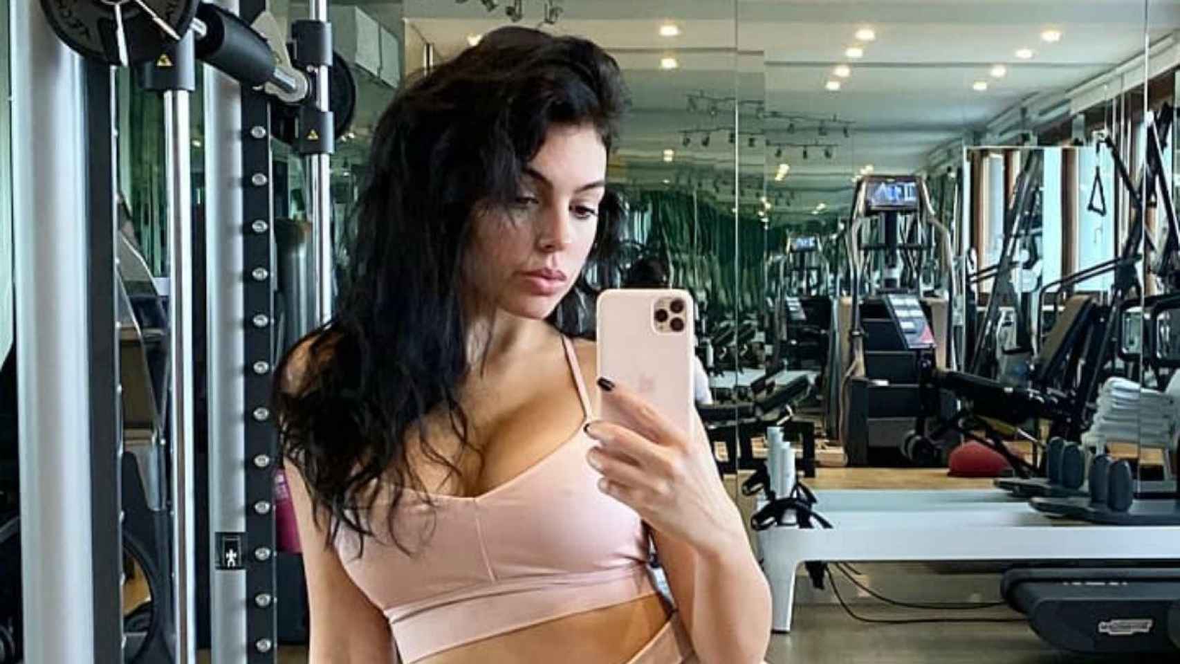 Georgina Rodríguez en su gimnasio