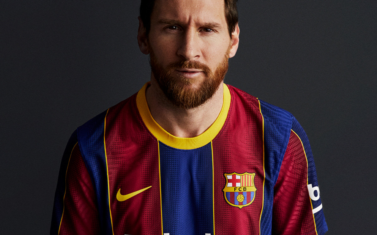 Leo Messi, imagen promocional de la nueva camiseta / FC Barcelona