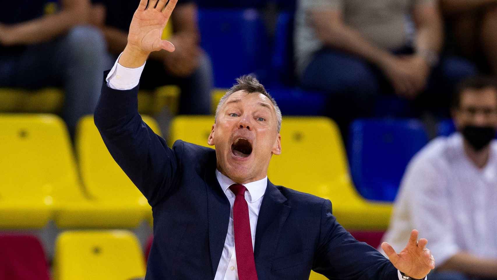 Sarunas Jasikevicius, en un momento de la final contra el Real Madrid. / EFE