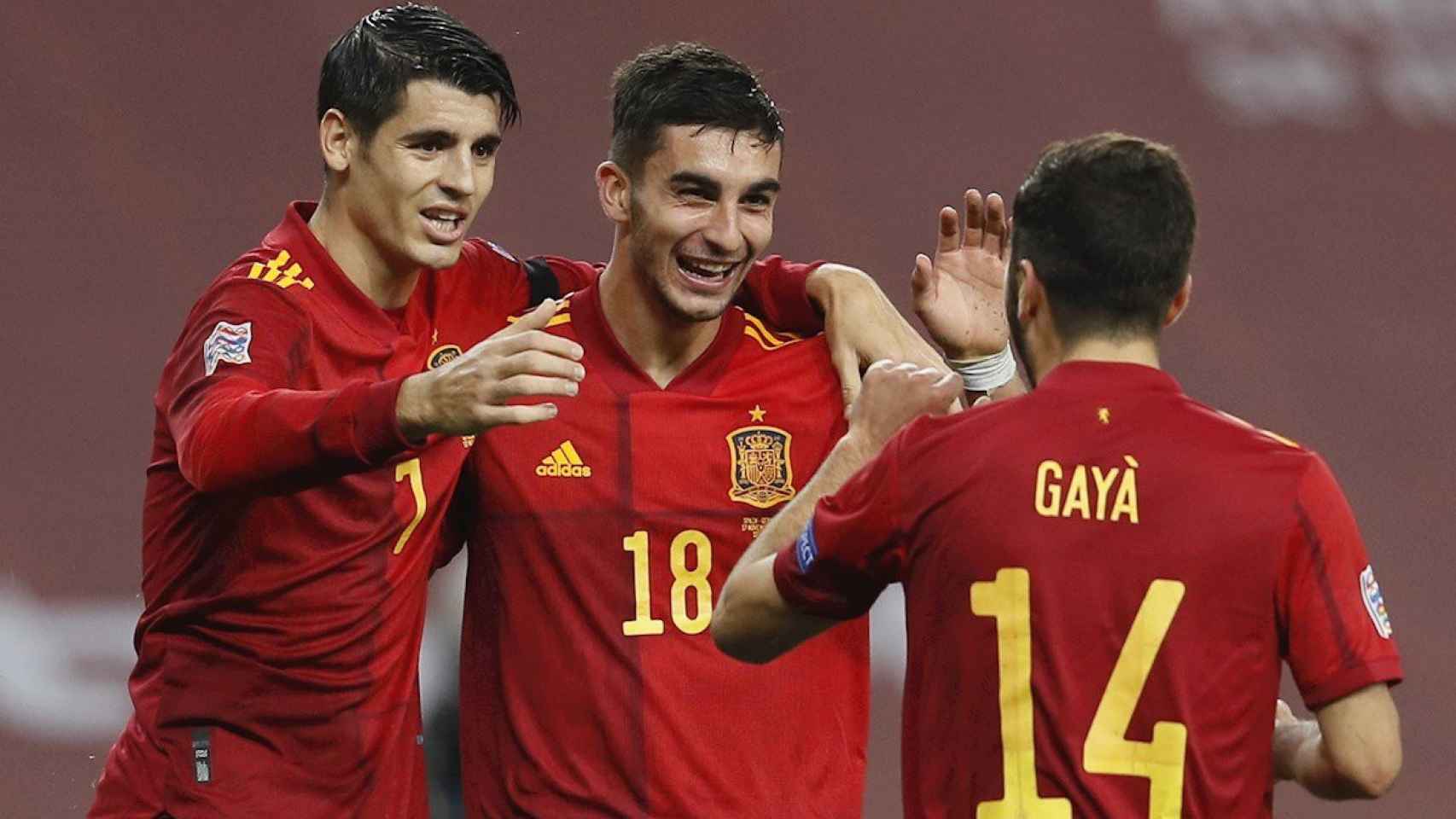 Ferran Torres celebra su segundo gol contra Alemania / EFE