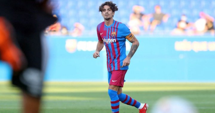 Collado jugando con el Barça contra el Nàstic / FC Barcelona