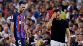 Sergio Busquets, tras ser sustituido por Xavi Hernández / REDES