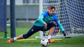 Neto Murara, en un entrenamiento del Barça / FCB